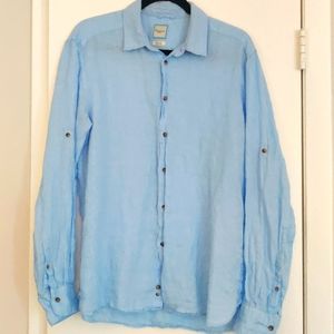 100% Linen Italian Men's shirt